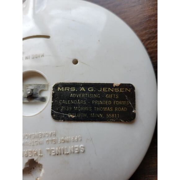 Vintage Newton Mfg Round Thermometer #042A Specialty Advertising - Made In USA - Picture 6 of 7